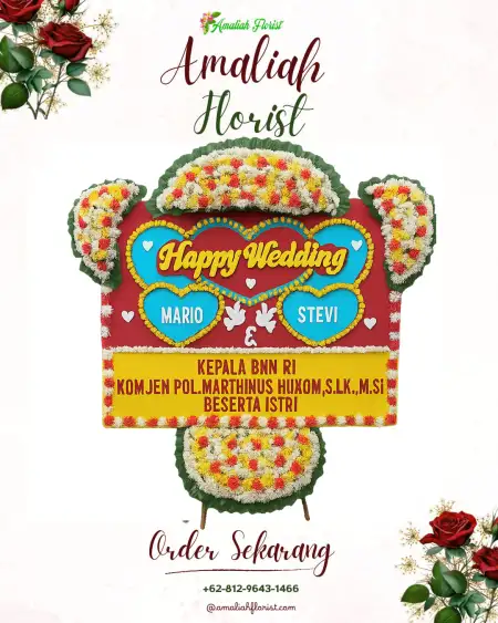 Papan Bunga Pernikahan Martapura